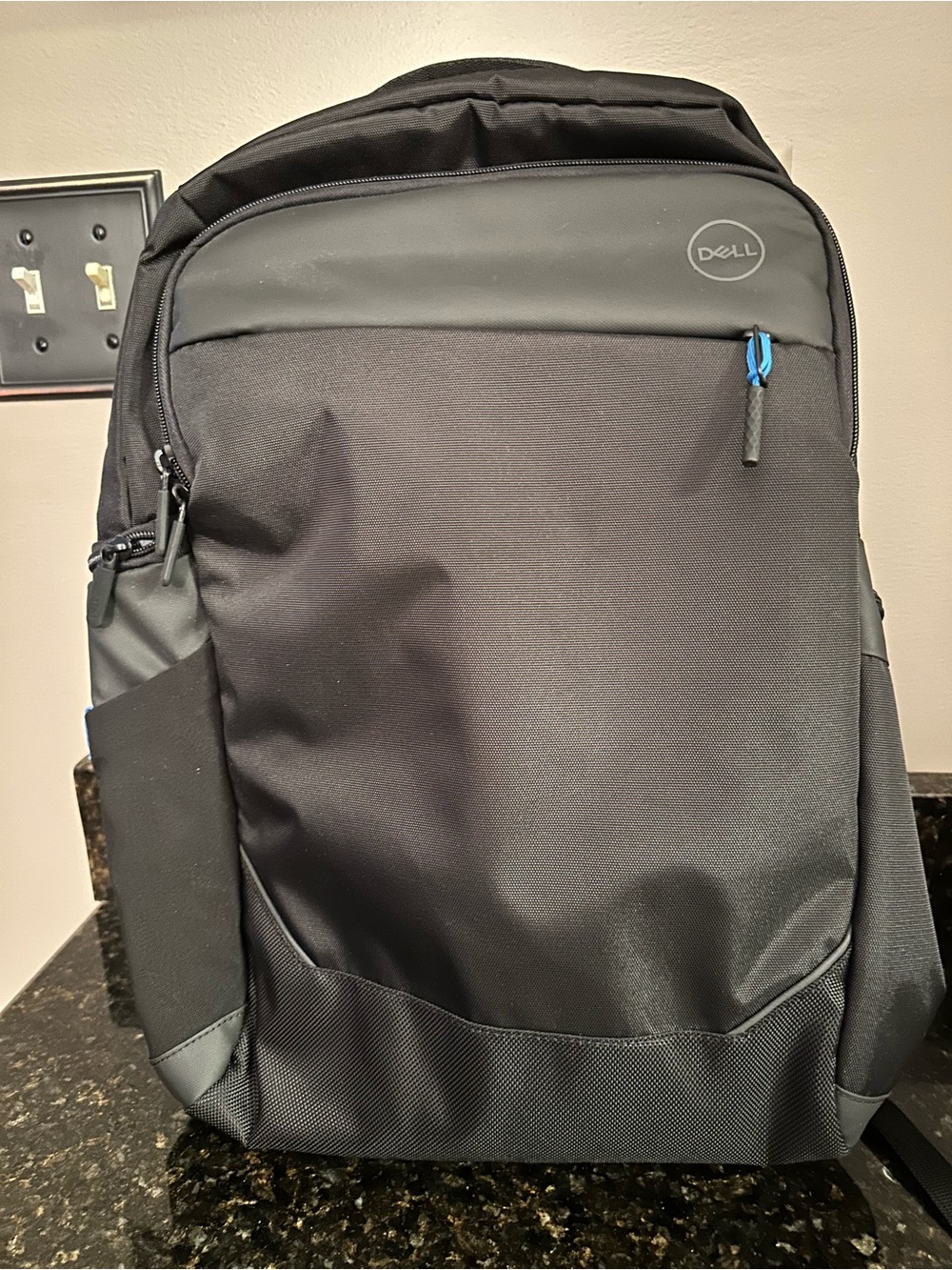 Dell Black Backpack with Blue Accent — Men's Laptop Carry